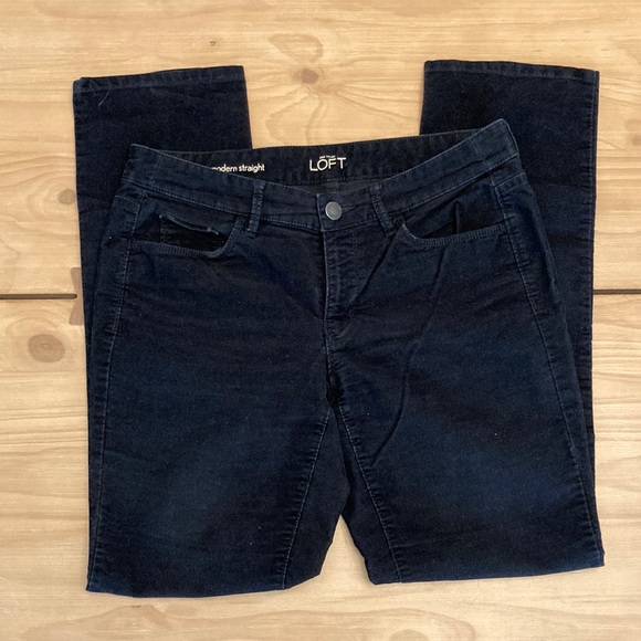 The Loft Black corduroy pants size 28 - Picture 1 of 5